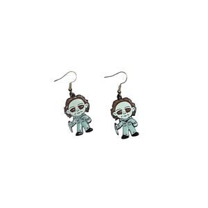 Halloween Michael Myers '90s Horror Movie Retro Enamel Dangle Earrings